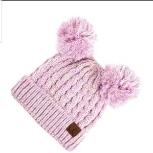 C.C. Beanie Lilac Double Pompom for Adults